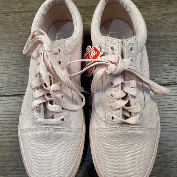 Vans Old Skool Mono Peach Blush Sneakers Low Top Lace Closure Size 9W NWT - Picture 6 of 13
